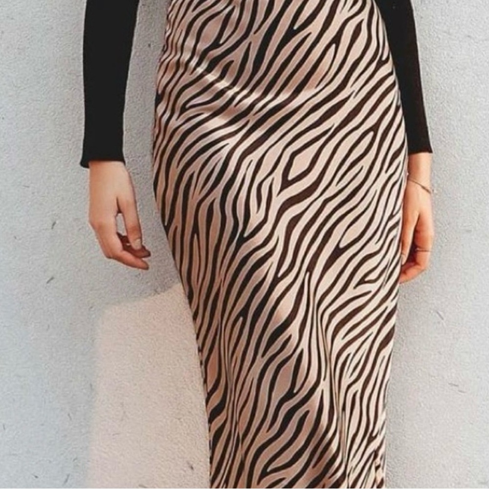 Silky Tiger Printed Skirt